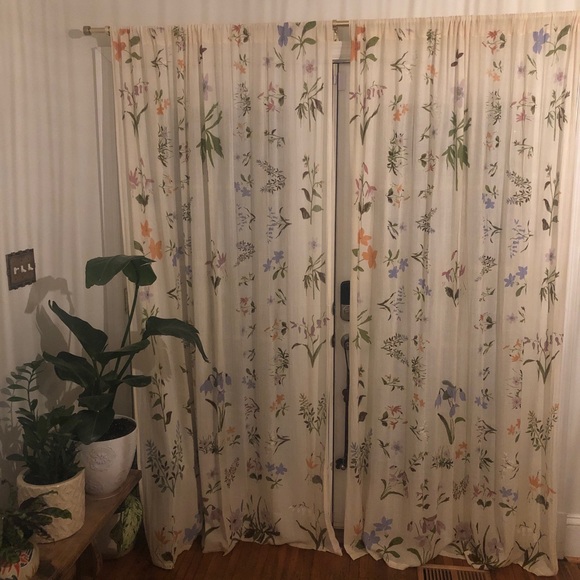 Urban Outfitters Accents Sheer Floral Curtains Poshmark